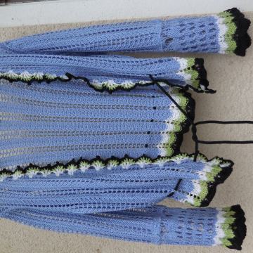 NOVA  VIJOLČNA PLETENA JOPICA S/M