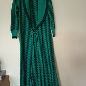 ZELENO ČRNA MAXI FINO PLETENA JOPICA 38/40