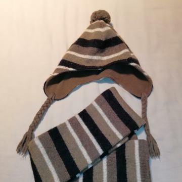 Zimski komplet kapa in šal za fantka št.49