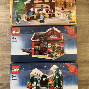 LEGO Christmas Santa Workshop, Winter Elves Scene, Winter Market Stall