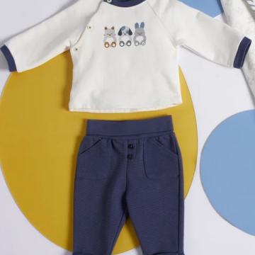 Pulover in hlače za fantka št 59, komplet Okaidi, Obaibi