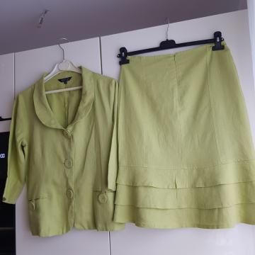 VESTINO ZELEN LANEN KOMPLET KRILO IN JAKNA 36/40