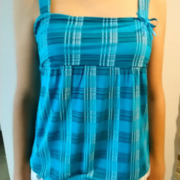 Bluza - modro bel karo