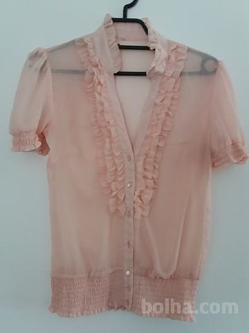 BLUZA TANKA NEŽNO ROZA št. S