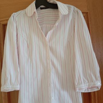 DOROTHY PERKINS BELA ČRTASTA BLUZA 40