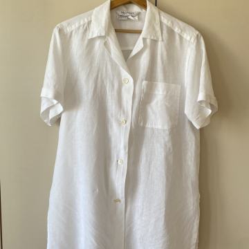 Max Mara bela bluza (100% lan)