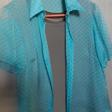 Mura nova 100% svilena bluza z originalno dodatno majico