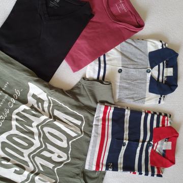 5x majica kr. rokav + polo 164 komplet (830)