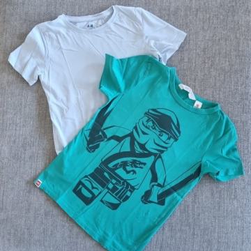 Bombažni majici H&M št. 122-128