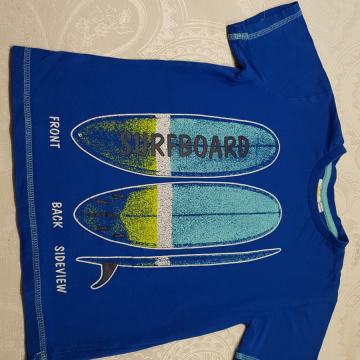 Fantovska majica kr.rokav 4-6 let110-116cm modra Surfboard