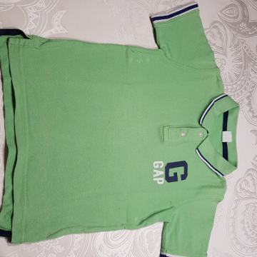 Fantovski polo majici kr. rok. Baby GAP za 6 let zelena in modra 2 kos