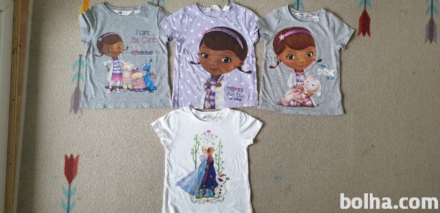 MAJČKE KR.ROKAV HM FROZEN,ZDRAVNICA PLIŠKO 98/104, NOVE