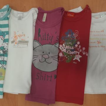 Nove majice kratek rokav - vel. 9-12 mesecev, Benetton, S.oliver,...