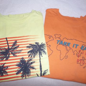 Majici s kr.r. - Palme & Take It Easy, št.158/164 (NOVI, obe 10 eur)