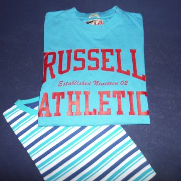Majici s kr.r. Russell Athletic + črtasta, št. 158/164 (samo oprani)