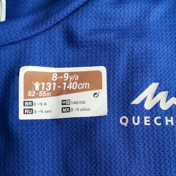 Otroška pohodniška majica s kratkimi rokavi za 8 - 9 let