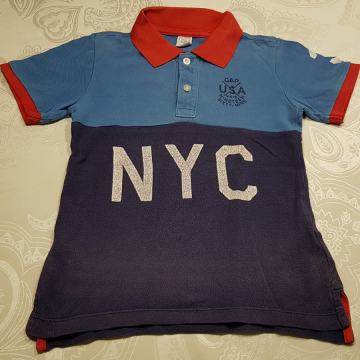 Polo majica baby GAP za 5 let v modri barvi