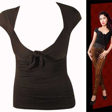 Črn top (Switchblade stiletto), pinup, rockabilly
