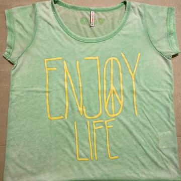 MAJICA Fishbone ENJOY LIFE pastel zelena, kratek rokav - vel. M