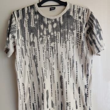 DOLCE GABBANA BELO KREMNA PISANA MAJCA M/L