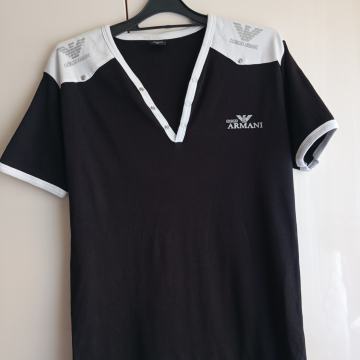 EMPORIO ARMANI MOŠKA ČRNO BELA MAJCA  XL/XXL