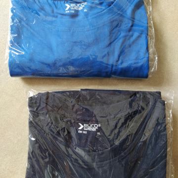 *MAJICA moška EuroWear kratek rokav kraljevo + temno modra XL - NOVO
