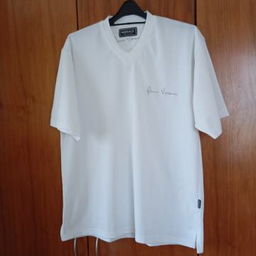 VERSACE ORIGINAL BELA BOMBAŽNA MAJCA - KOT NOVA L/XL