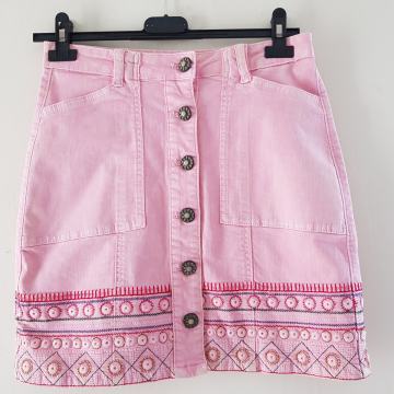 DESIGUAL MINI ROZA JEANS KRILO 28 34/36