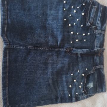 Jeans krilo s perlicami, št.36
