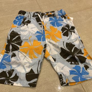 Čudovite kratke HLAČE H&M modra/oranžna/bela/rjava - vel. 92 - NOVO