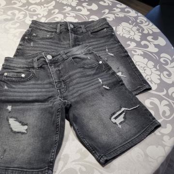 Fantovske kratke hlače Zara za 10 let, 140 cm iz sivega jeansa