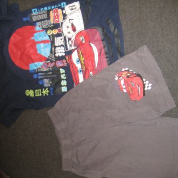 Fantovski poletni komplet, majica+hlace ,CARS, VEL 122-128