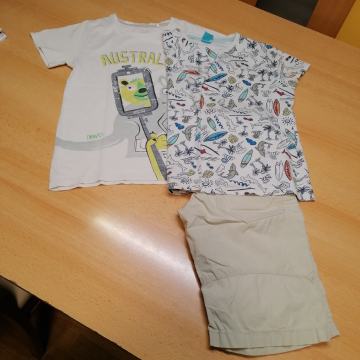 Komplet kratke hlače in 2 majici št. 122