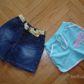 Kratke jeans hlače + 1 gratis-92/98