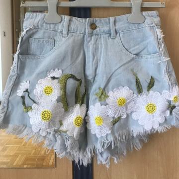 Jeans hlače marjetice