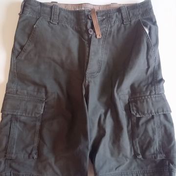 Odrasle sivo-zelene »vojaške« kratke hlače Vintage Shorts, št. S (48-5