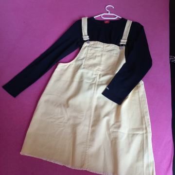 JEANS oblekca,  rumena