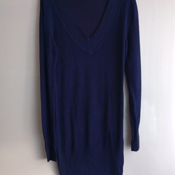 MISS SARA MODRA FINO PLETENA OBLEKA/TUNIKA S/M