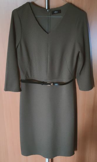 Olivno zelena obleka S. Oliver Black Label, vel. 36 (S), 38 (M)