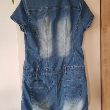 RAINBOW NOVA MODRA JEANS OBLEKA 38