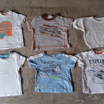 6x kratke majice št 62 6 kos = 2€