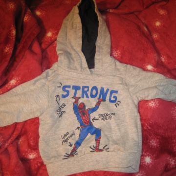 Majica s kapuco-siva,SPIDERMAN, VEL.56-62