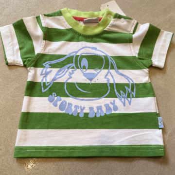 Športna MAJICA Sporty BABY - zelena/bela, kuža - vel. 62 - NOVO
