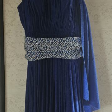 Elegantna maturantska obleka – čudovita kraljevsko modra 36 velikost!