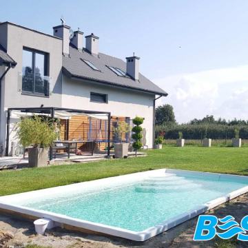 GFK-bazen RODOS 6.0 x 3.0 x 1.50, popolnoma izoliran z opremo