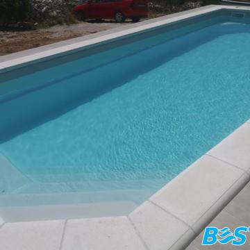 GFK-bazen SANTORINI 7.5 x 3.5 x 1.55, popolnoma izoliran z opremo