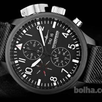 Aviator ročna ura Thunderbirds, BlackEditionChrono XL, 50M..