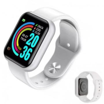 LCD pametna ura silikonska zapestnica Android in iOS L18 bela bluetoot