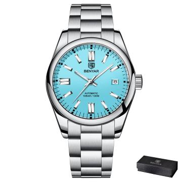 Moška ročna ura Benyar Automatic Perpetual Turquoise Blue