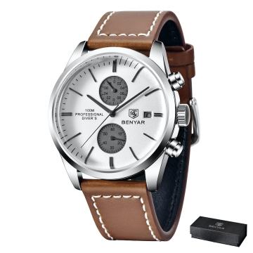 Moška ročna ura Benyar LuxeChrono White